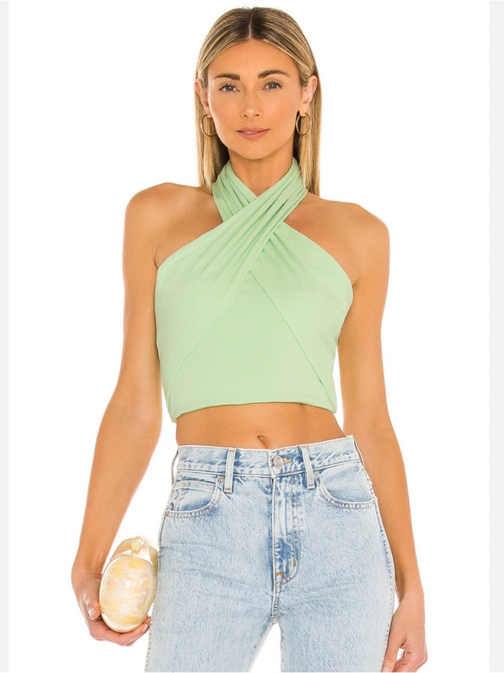 Superdown Amelie Wrap Tank in Mint, Size S [NWT]
